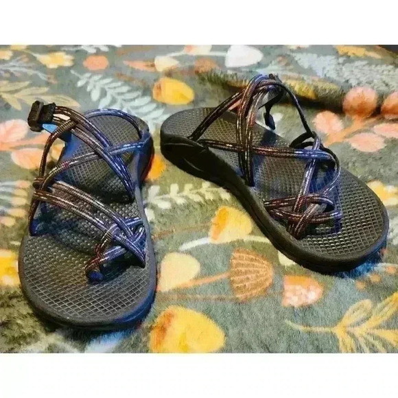 CHACO Zong X EcoTread Womens Sz 6 Double Strap Toe Loop Sandals Slides Durable - Picture 1 of 8